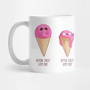 Before and After First Gym Day (Ice Cream) Mug